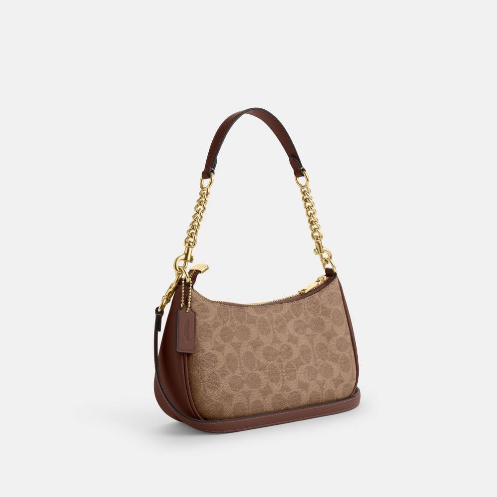 Compre Bolsa cary shoulder signature coach com Qualidade | Coach